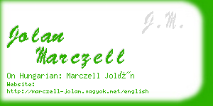 jolan marczell business card